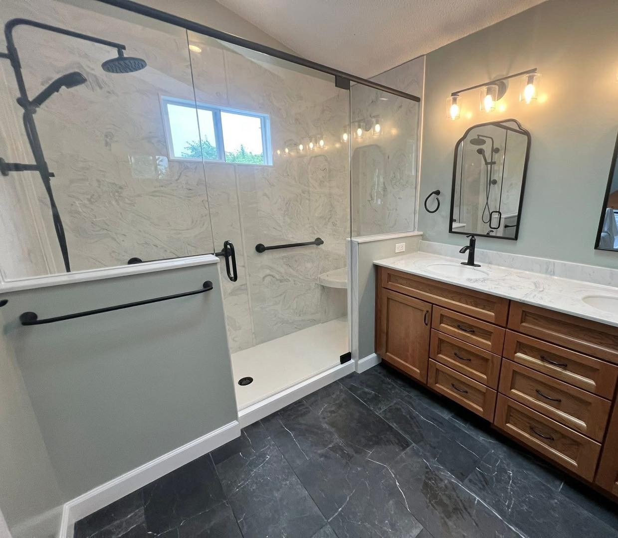 Modern bathroom vanity renovation
