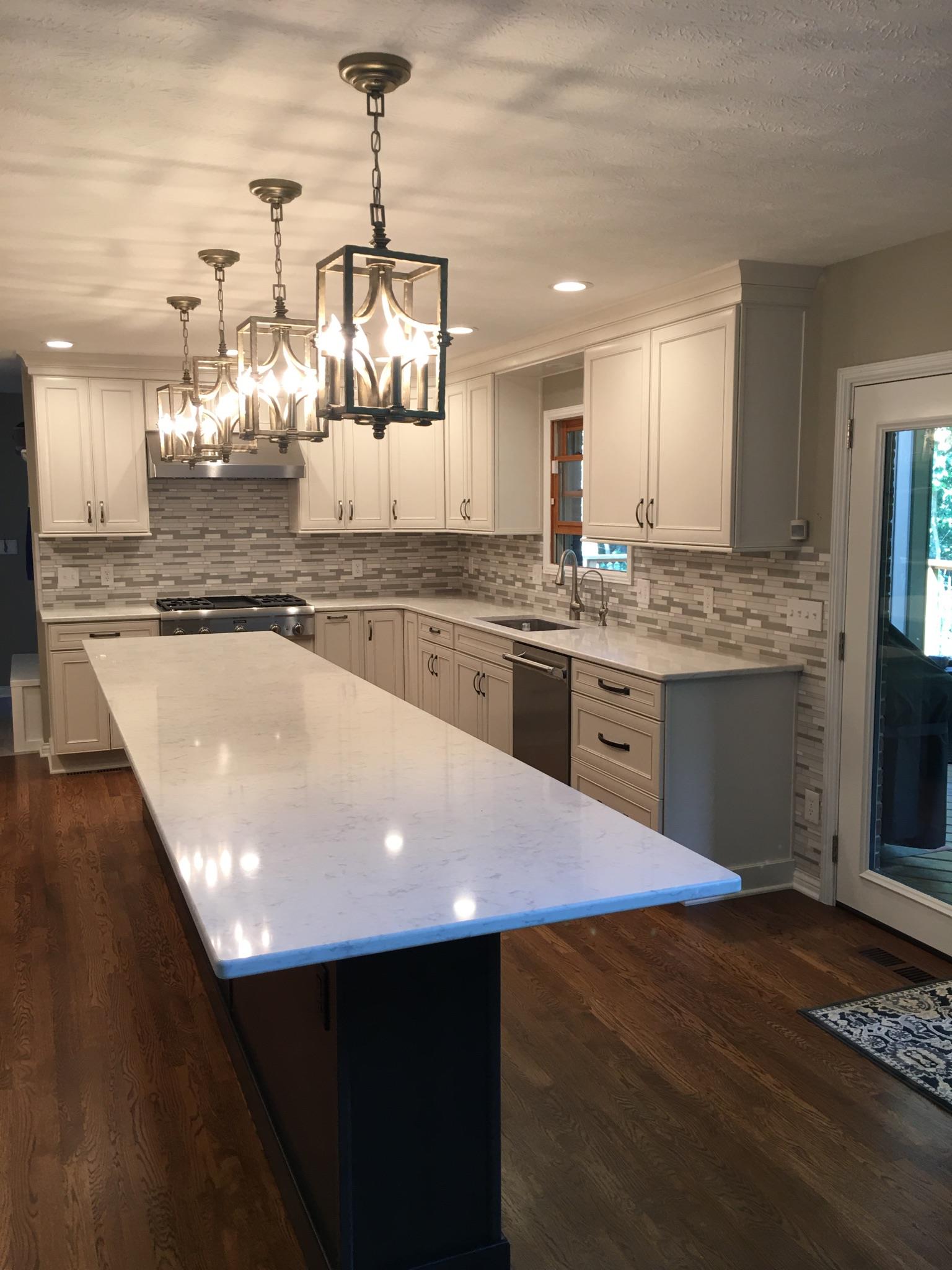 Kitchen island and cabinetry renovation